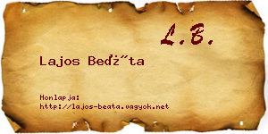 Lajos Beáta névjegykártya