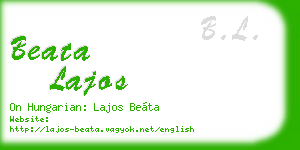 beata lajos business card