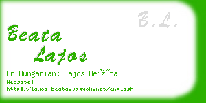 beata lajos business card
